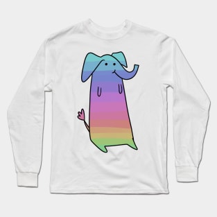 Long Boi Elephant Pink Rainbow Long Sleeve T-Shirt